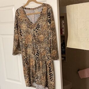 Lilly Pulitzer Beige and Black Patterned Dress